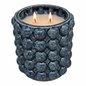 2 Wick Driftwood Scented Candle in Blue Ceramic Jar