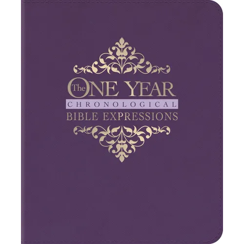 The One Year Chronological Bible Expressions NLT (Leatherlike, Imperial Purple) - Imitation Leather
