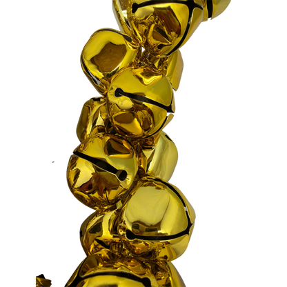 70 Inch Metal Jingle Bell Garland - Gold