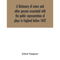 A dictionary of actors and other persons associated with the public representation of plays in England before 1642 - Paperback