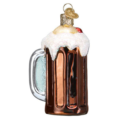 Rootbeer Float Glass Ornament