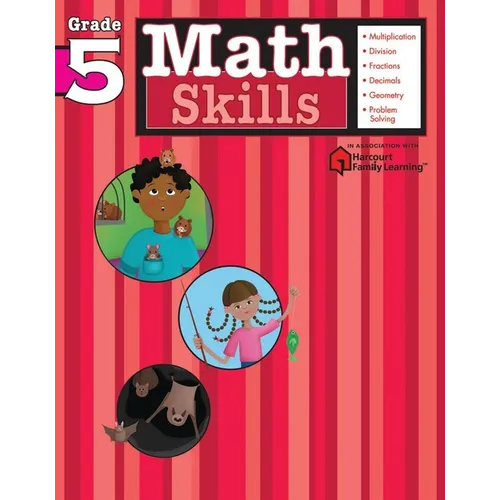 Math Skills: Grade 5 (Flash Kids Harcourt Family Learning) - Paperback