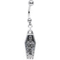 Handcrafted Day of the Dead Halloween Reversible Dangle Belly Ring