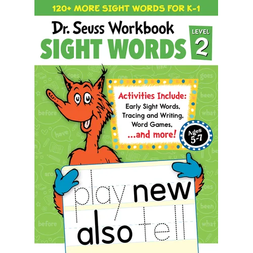 Dr. Seuss Sight Words Level 2 Workbook: A Sight Words Workbook for Kindergarten and 1st Grade (120+ Words, Games & Puzzles, Tracing Activities, and Mo - Paperback