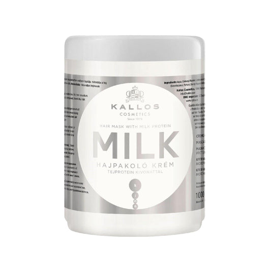 Kallos Cosmetics Milk Protein Hair Care Mask 1000ml - Nourishing & Moisturizing Protein-Based Formula for Dry & Damaged Hair