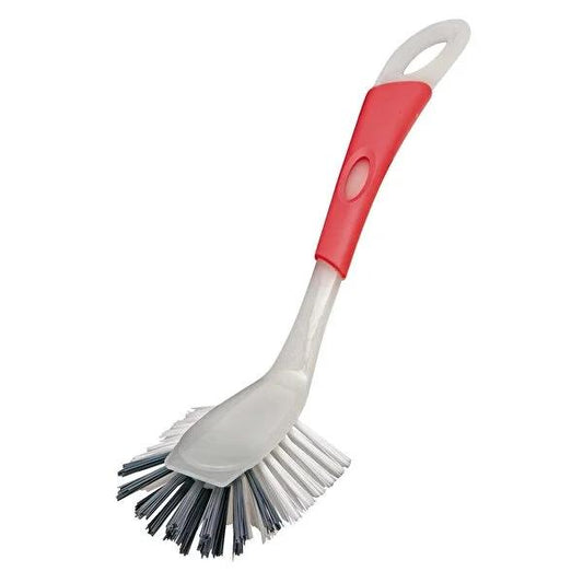 Flink & Sauber Dish Brush - Ergonomic Kitchen Cleaning Brush with Rectangular Head, Durable Bristles, Dishwasher Safe For Effortless Cleaning