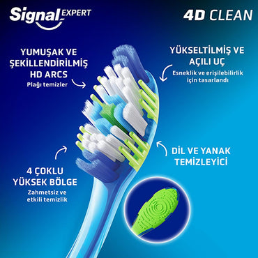 Signal 4D Clean Expert Electric Toothbrush - Advanced Oral Care with 4D Cleaning Technology