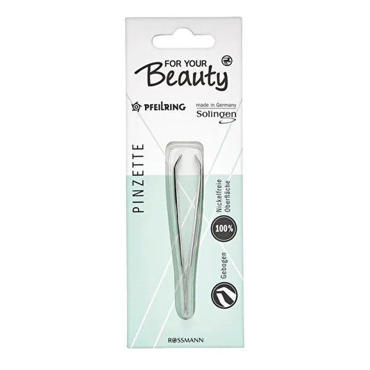 For Your Beauty Curved Eyebrow Tweezers - Precision Hair Removal for Sensitive Skin | Nickel-Free, Eco-Friendly Design
