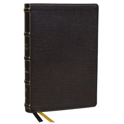 KJV Holy Bible with Apocrypha and 73,000 Center-Column Cross References, Black Genuine Leather, Red Letter, Comfort Print (Thumb Indexed): King James - Leather