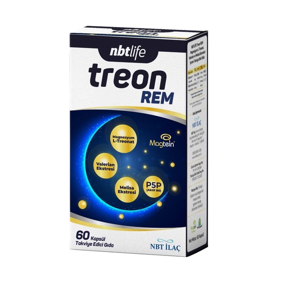 NBTLife Treon REM Dietary Supplement for Sleep - 60 Capsules | Magnesium, Valerian Root, Melissa Extract