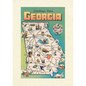 Vintage Lined Notebook Greetings from Georgia, Map - Paperback