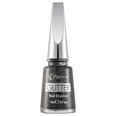 Flormar Glitter Semi-Transparent Nail Polish - Long-lasting, Shiny Nail Polish for Glamorous Nail Art