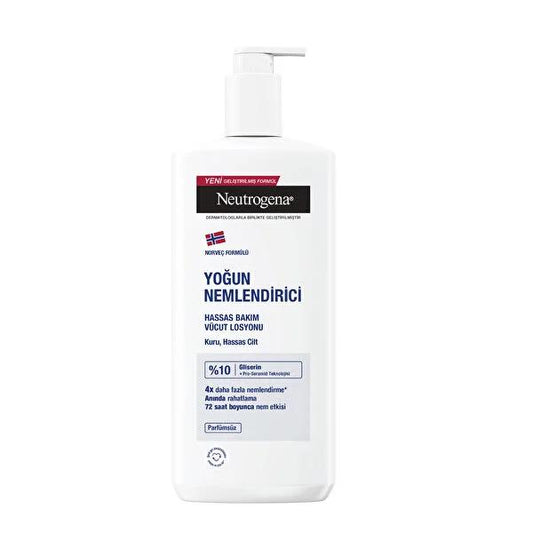 Neutrogena Body Lotion - 24 Hour Moisturization for Dry, Sensitive Skin - Fragrance-Free, Dermatologically Tested