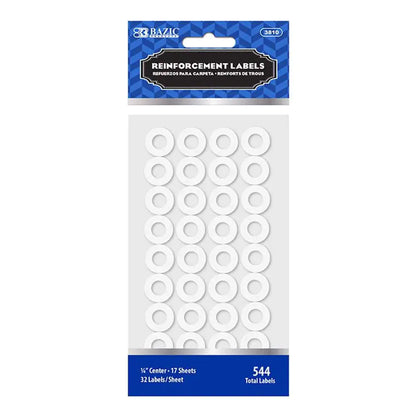 White Label Round Reinforcement (544/Pack)