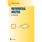 Mathematical Analysis: An Introduction - Hardcover