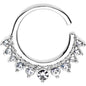 5/16 Rhodium Plated Your Highness Tiara Seamless Circular Ring