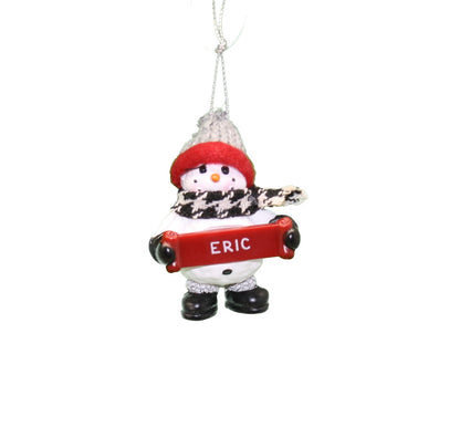 Cozy Snowman Ornament (Letters A - F) -