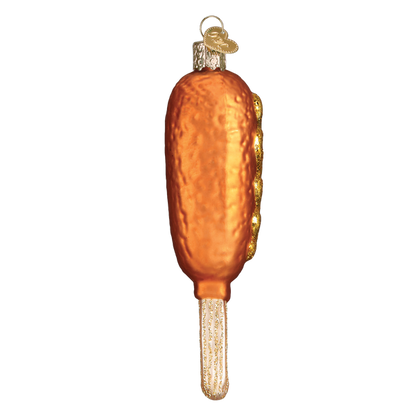 Corn Dog Glass Ornament