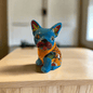 Medium Talavera French Bulldog Statue | Unique Dog Sculpture