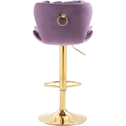 Vintage Swivel Velvet Bar Stools
