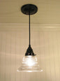 Heavy Vintage Clear Holophane Glass