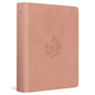ESV Single Column Journaling Bible (Trutone, Blush Rose, Wildflower Design) - Imitation Leather