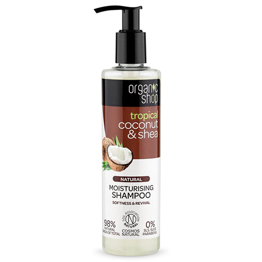 Organic Shop Coconut & Shea Butter Shampoo - Natural, Sulfate-Free, 9.49 fl oz