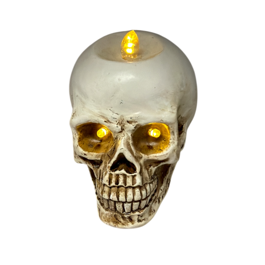 Lighted Skull Figurine