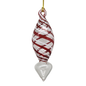 Candy Cane Stripe Blown Glass Ornament - Arrow