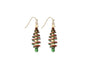 Gold with Wire Twisted Trees - Earrings