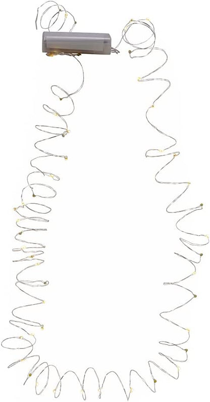 50-Light Battery-Operated LED Fairie Light Set - Warm White