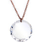 Clear Halo Copper Chain Necklace Created with Crystals