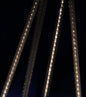 LED Cascade Icicle Light - Warm White/White wire 4 Lights