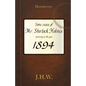 1894: Some Adventures of Mr. Sherlock Holmes - Paperback
