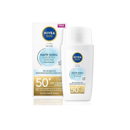 Nivea Facial Sunscreen SPF 50+ - Lightweight, Non-Greasy Face Protection for All Skin Types