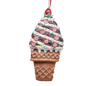 Claydough Ice Cream Ornament - Chocolate