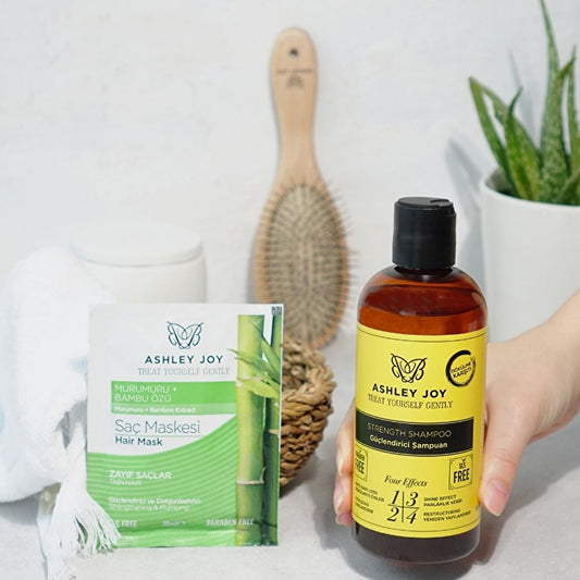 Ashley Joy Volumizing & Strengthening Hair Mask: Murumuru Oil & Bamboo Extract for Chemically Treated Hair - Thermal Protection & Thickening