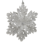 Frosted White Snowflake Ornament - 5 Inch