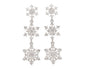 Twinkling Silver Snowflake Drop Earrings