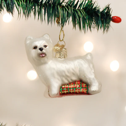 Old World Christmas Westie Glass Blown Ornament