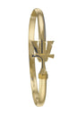 Vermont  Hook Bracelet with Gold 'VT' - 4mm Band - 6.5 Inch