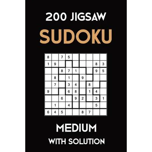 200 Jigsaw Sudoku Medium With Solution: Puzzle Book,9x9, 2 puzzles per page - Paperback