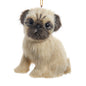 Furry Dog Ornament - Pug