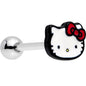 Officially Licensed Hello Kitty Cat Red Bow Barbell Tongue Ring
