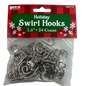 Silver Swirl Ornament Hooks