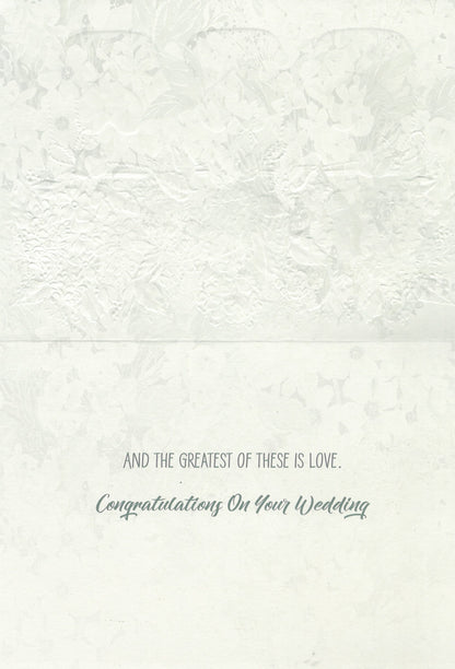 Faith Hope Love Card  - Wedding Card