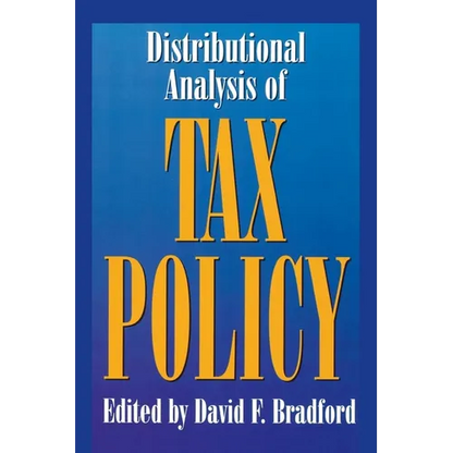 Distributional Analysis of Tax Policy - Paperback