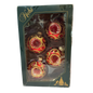 Krebs  Glass Ornament 4 pack - Red Reflective