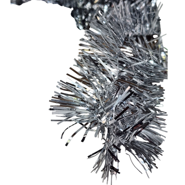 40 Feet Metallic Tinsel Garland - Silver