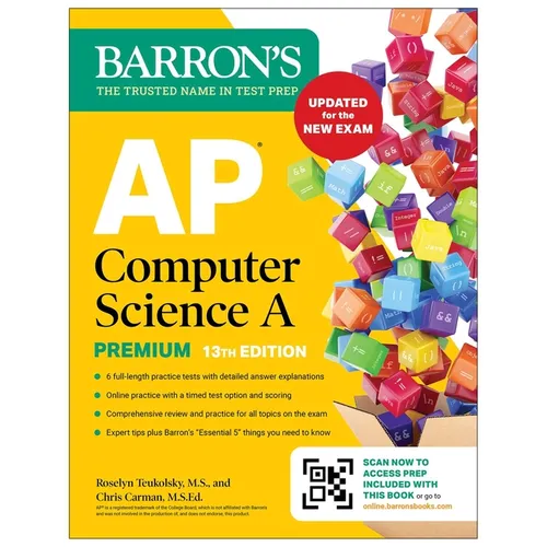 AP Computer Science a Premium, 13th Edition: Prep Book with 6 Practice Tests + Comprehensive Review + Online Practice (2026) - Paperback